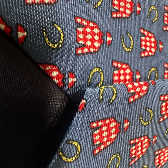 Alynn Neckware Silk Derby Steeplechase Horse Ties  Lot of Two Keeneland - Picture 4 of 9